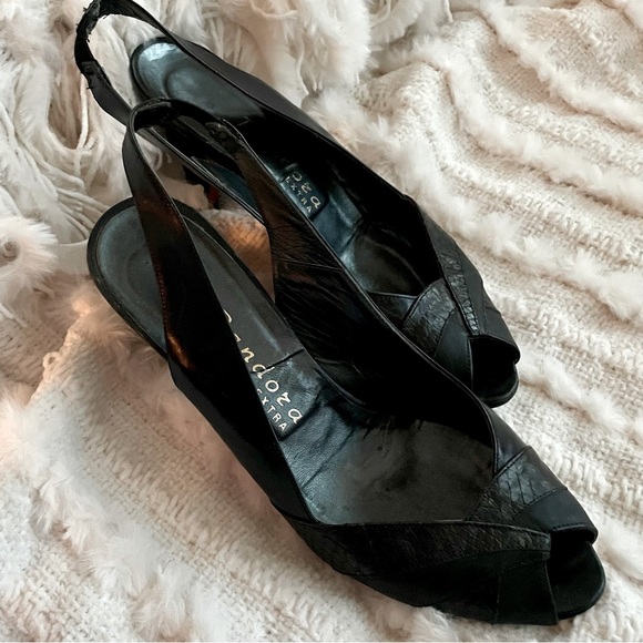 Vintage Italian Leather Heels - Picture 1 of 4